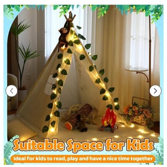 Kids safari themed 8 piece teepee set NWT - Picture 4 of 9